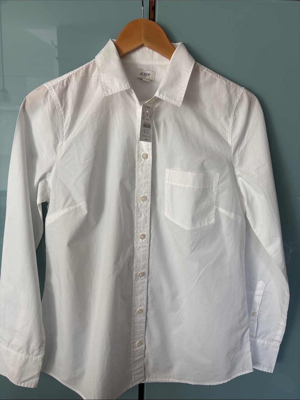 NWT J. Crew Women’s White Button-Up Shirt Size S